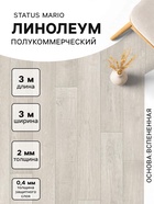 Линолеум полукоммерческий Status Mario 1, ширина 3 м, длина 3 м, толщина 2 мм, 9 м² - Фото 1