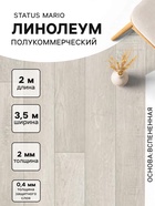 Линолеум полукоммерческий Status Mario 1, ширина 3.5 м, длина 2 м, толщина 2 мм, 7 м² - Фото 1