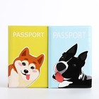 Подарочный набор: 2 обложки для паспорта, цвет жёлтый/голубой - Фото 2