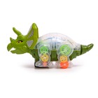 Динозавр «Шестерёнки», свет и звук, работает от батареек, цвет зелёный - фото 6713681