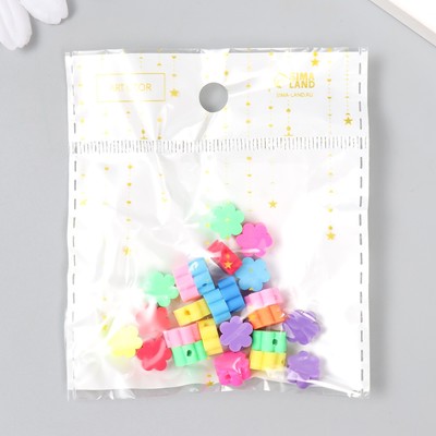 Бусины для творчества PVC «Яркие цветочки», набор 25 шт., 0.5×0.9×0.9 см