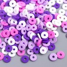 Бусины для творчества PVC "Колечки фиолетово-сиреневые" набор ≈ 330 шт 0,1х0,6х0,6 см - Фото 2
