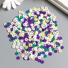 Бусины для творчества PVC "Колечки жёлто-фиолетовые" набор ≈ 330 шт 0,1х0,6х0,6 см - фото 3636984