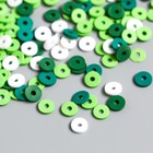 Бусины для творчества PVC "Колечки зелёные" набор ≈ 330 шт 0,1х0,6х0,6 см - фото 6713902