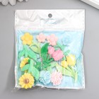 Декор для творчества пластик "Садовый цветок" набор 8 шт МИКС 2,6х4х0,7 см - фото 6713994