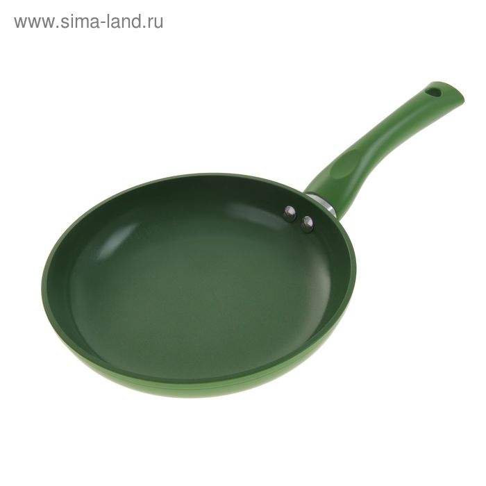 Сковорода литая Доляна «Перламутр», d=20 см, с керамическим покрытием, зеленая, толщина 3,5 мм - Фото 1