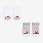 Набор носков для девочки махровые Крошка Я "Love", 2 пары, размер 8-10 см - фото 319085502