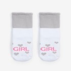 Набор носков для девочки махровые Крошка Я "Girl", 2 пары, размер 8-10 см - Фото 3
