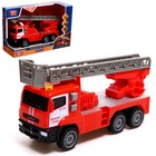 Машина пластик «KAMAZ пожарная машина», 17 см, лестница, инерция, световые и звуковые эффекты - фото 10020699