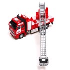 Машина металлическая «Пожарная машина», 21 см, световые и звуковые эффекты, подвижные детали, инерция - фото 9589065