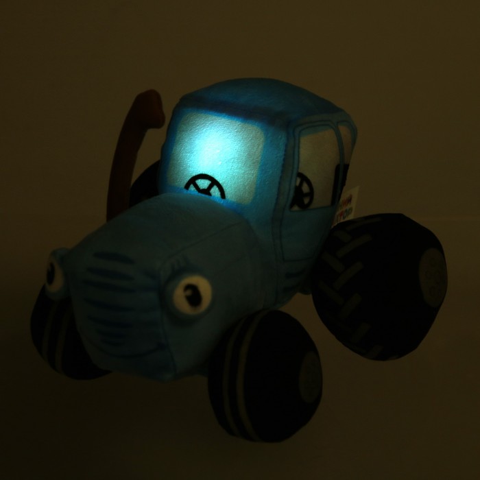 Мягкая игрушка «Синий трактор», 20 см, озвученная, свет, 1 лампа - фото 1907542890