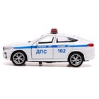 Машина металлическая «BMW X6 полиция», 12 см, открываются двери и багажник, инерция, цвет белый - Фото 2