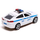 Машина металлическая «BMW X6 полиция», 12 см, открываются двери и багажник, инерция, цвет белый - Фото 3