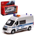 Машина металлическая «Citroen Jumper полиция», 14 см, двери, багажник, инерция, цвет серебро - фото 319085945