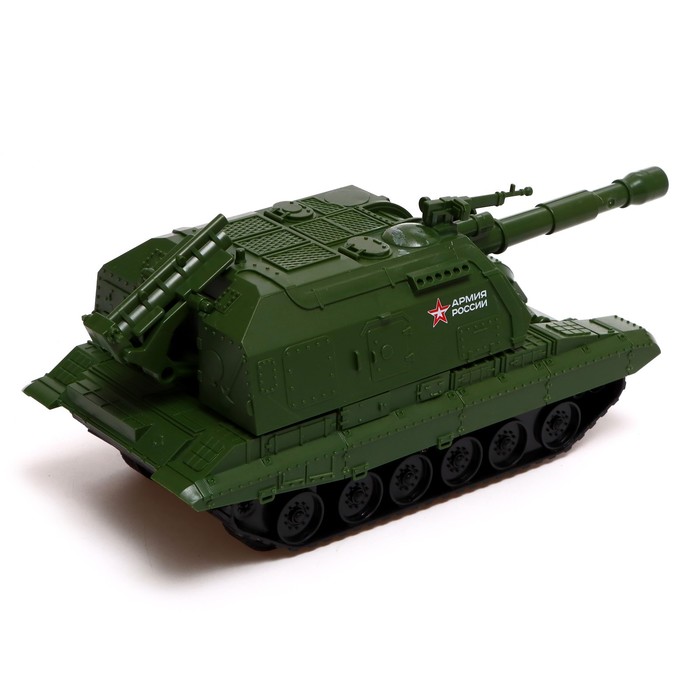 Машина радиоуправляемая «МСТА-Гаубица. Армия России», 22 см, свет, подвижные детали, цвет зелёный 57370