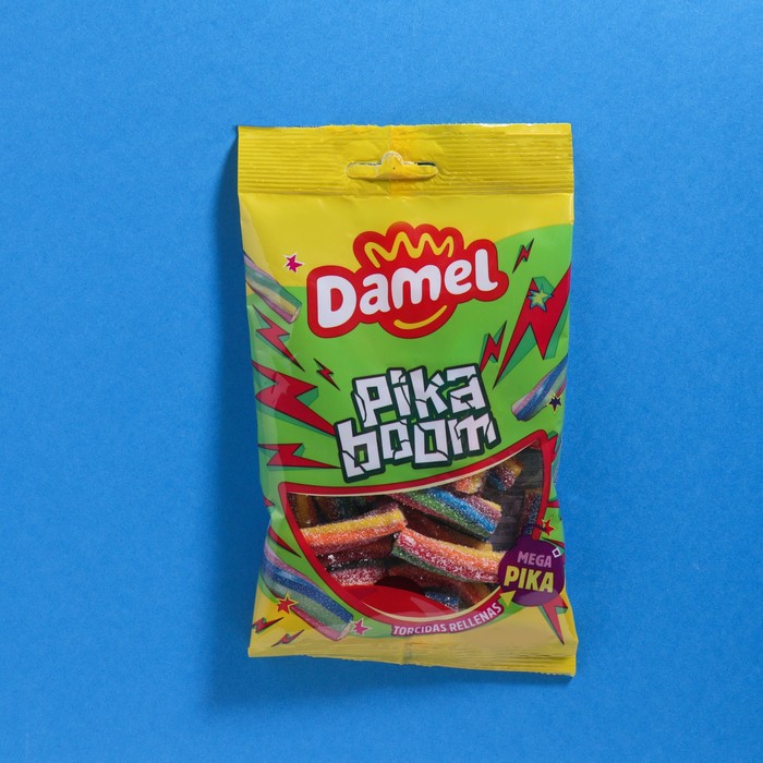 Мармелад жевательный DAMEL Палочки PIKA BOOM разноцветные короткие, 80г