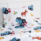 Постельное бельё 1.5-спальное «Синий трактор», поплин - Фото 2