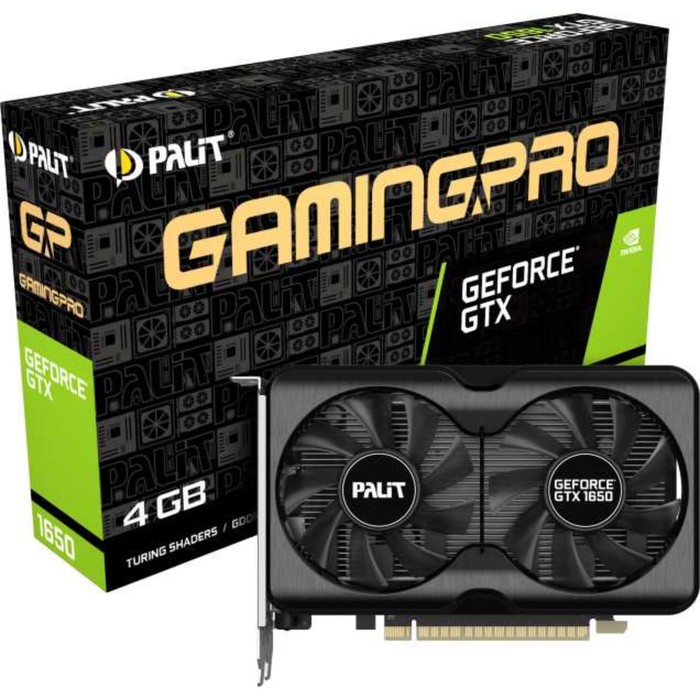 Видеокарта Palit PA-GTX1650 GP 4G D6, GeForce GTX 1650, 4Gb, GDDR6, HDMI, DP - фото 51315251