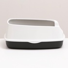 Туалет «Айша» S, 45×35×18.5 см, с высоким бортом, серый - Фото 3