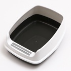 Туалет «Айша» S, 45×35×18.5 см, с высоким бортом, серый - Фото 4