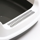 Туалет «Айша» S, 45×35×18.5 см, с высоким бортом, серый - Фото 5