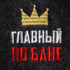 Набор для бани "Главный по бане" 2 предмета шапка, варежка с вышивкой 9314264 - фото 16455466
