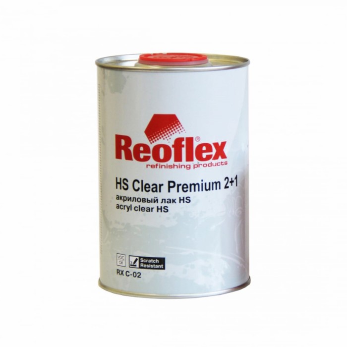 Лак Reoflex Premium, акриловый HS 2+1, 1 л, без отвердителя - Фото 1