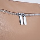 Сумка женская на молнии, цвет тёмно-бежевый 9306190