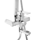 УЦЕНКА Душевая система ZEIN ZS-4, смеситель, тропическая и ручная лейка, латунь, хром - Фото 4