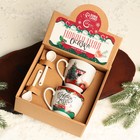 Набор «Новогодняя сказка»: кружки 2 шт. по 180 мл, ложки 2 шт. - Фото 10