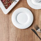 Тарелка фарфоровая пирожковая Magistro Сrotone, d=15,6 см, цвет белый - Фото 6