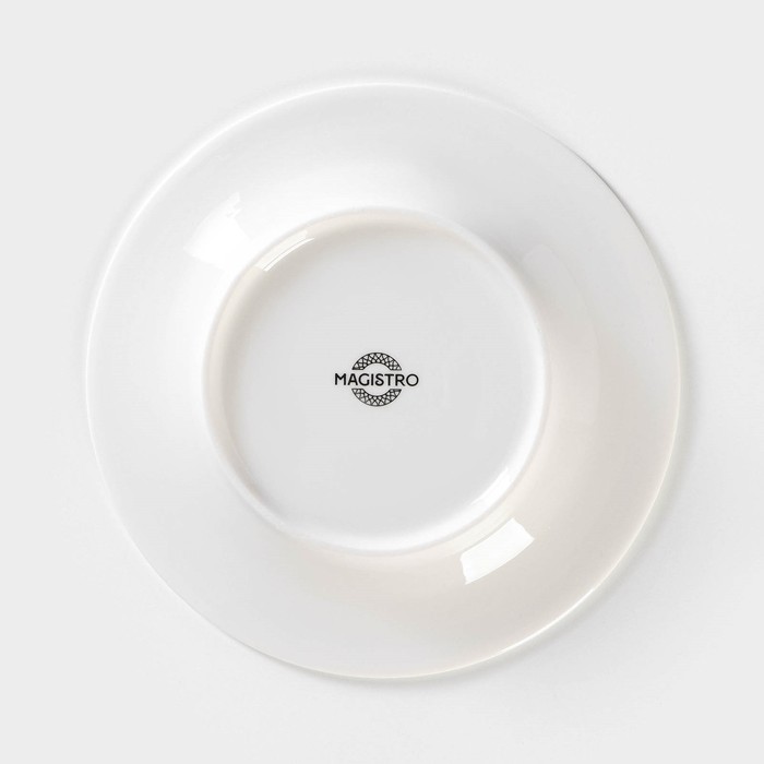 Тарелка фарфоровая десертная Magistro Сrotone, d=18 см, цвет белый - фото 1909004759