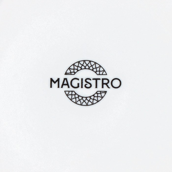Тарелка фарфоровая десертная Magistro Сrotone, d=18 см, цвет белый - фото 1909004760