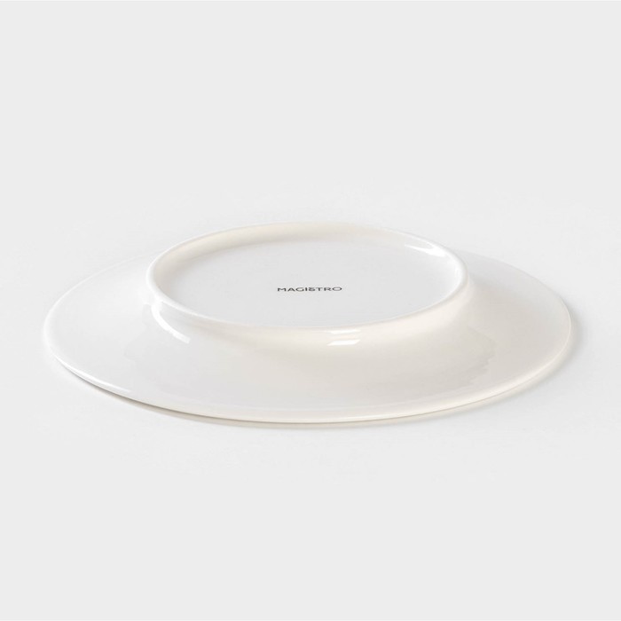 Тарелка фарфоровая обеденная Magistro Сrotone, d= 20,6 см, цвет белый - фото 1909004767