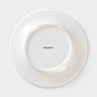 Тарелка фарфоровая обеденная Magistro Сrotone, d= 20,6 см, цвет белый - Фото 4