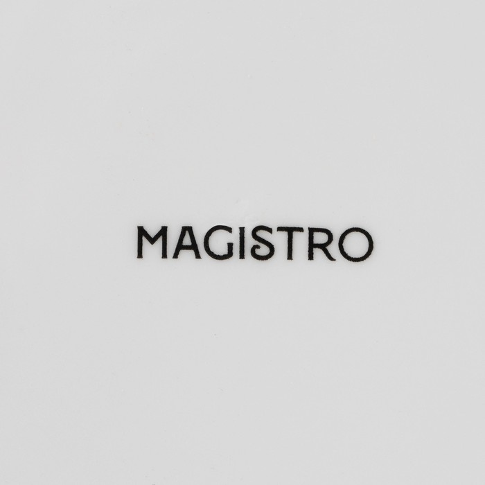 Тарелка фарфоровая обеденная Magistro Сrotone, d= 20,6 см, цвет белый - фото 1909004769