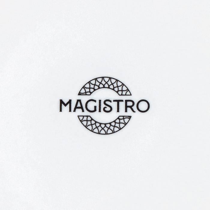 Тарелка фарфоровая десертная Magistro Rodos, d=18 см, цвет белый - фото 1909004794