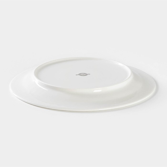 Тарелка фарфоровая обеденная Magistro Rodos, d=25,8 см, цвет белый - фото 1909004812