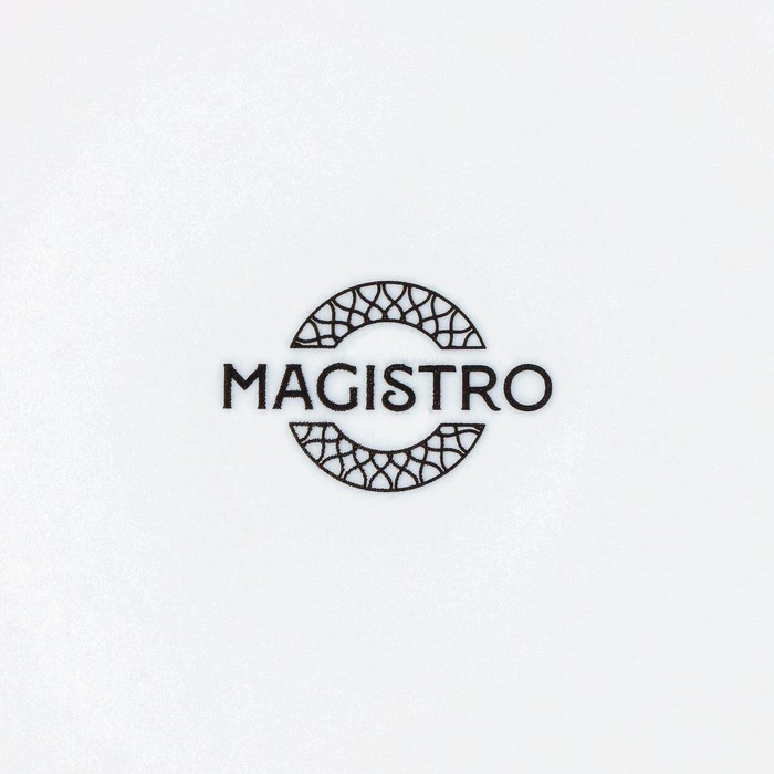 Тарелка фарфоровая обеденная Magistro Rodos, d=25,8 см, цвет белый - фото 1909004814