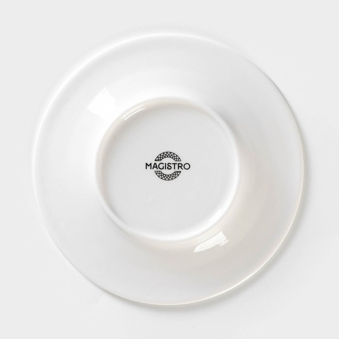 Тарелка фарфоровая пирожковая Magistro Argos, d=15,4 см, цвет белый - фото 1909004822