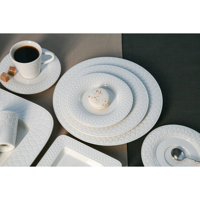 Тарелка фарфоровая десертная Magistro Argos, d=18 см, цвет белый - фото 1909004831