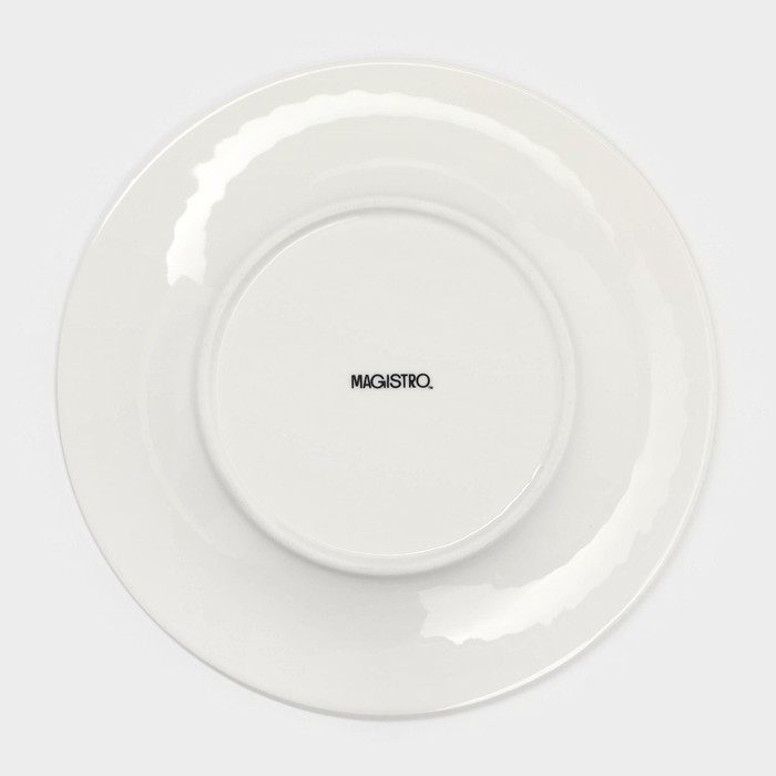 Тарелка Magistro Argos, d=20.6 см, фарфор, белая - фото 114050969 Тарелка Magistro Argos, d=20.6 см, фарфор, белая - фото 114050969