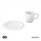 Кофейная пара Magistro Crotone, 2 предмета: чашка 100 мл, блюдце d=15 см, фарфор, белая - Фото 2