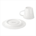 Кофейная пара Magistro Crotone, 2 предмета: чашка 100 мл, блюдце d=15 см, фарфор, белая - Фото 4