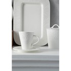 Чайная пара фарфоровая Magistro Сrotone, 2 предмета: чашка 220 мл, блюдце d=15 см, цвет белый - Фото 10