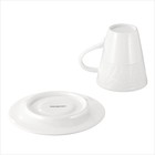 Чайная пара Magistro Crotone, чашка 220 мл, блюдце d=15 см, фарфор, белая - Фото 4