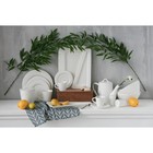 Чайная пара Magistro Crotone, чашка 220 мл, блюдце d=15 см, фарфор, белая - Фото 5