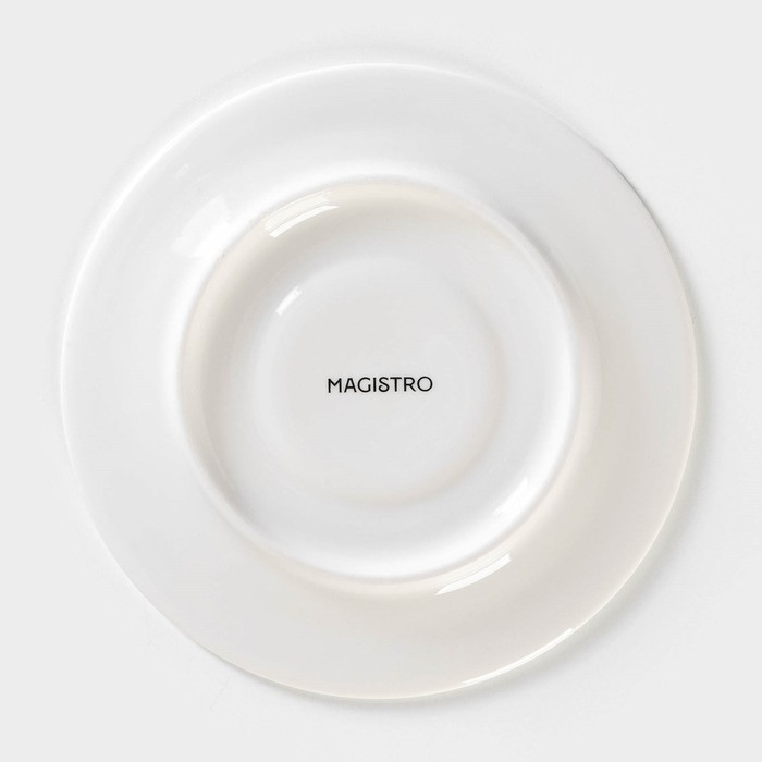 Блюдце фарфоровое Magistro Сrotone, d=15,5 см, цвет белый - фото 1906096062