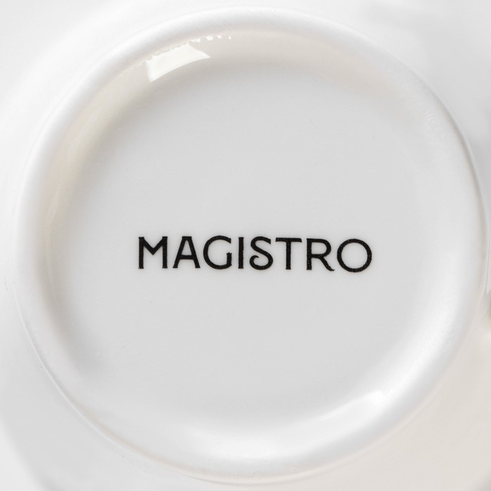 Чашка фарфоровая кофейная Magistro Сrotone, 100 мл, цвет белый - фото 1906096075