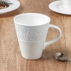 Чашка фарфоровая чайная Magistro Сrotone, 220 мл, цвет белый - Фото 2